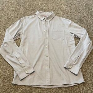 Western Rise Limitless Wool button down shirt L blue outdoor performance casual